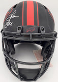 Bills Greats Auto Eclipse Black FS Helmet 3 Sigs Jim Kelly, Thurman Thomas, Reed