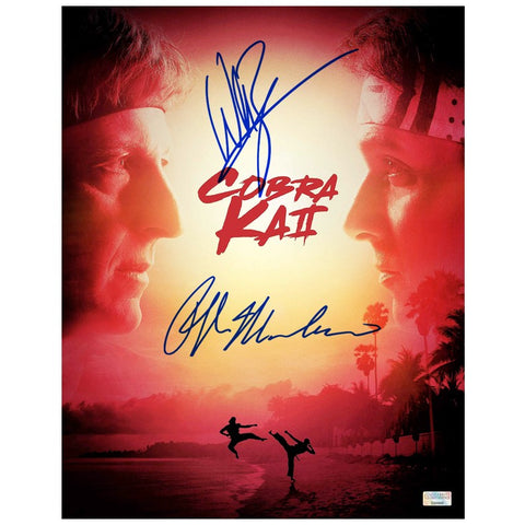 Ralph Macchio, Billy Zabka Autographed Cobra Kai Daniel vs Johnny 11x14 Photo