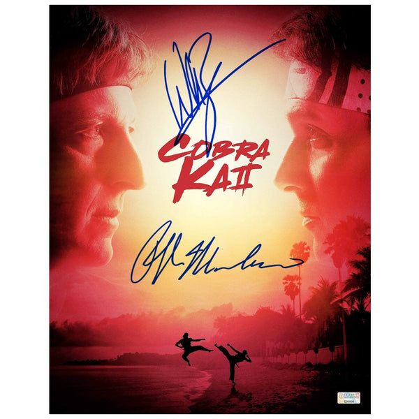 Ralph Macchio, Billy Zabka Autographed Cobra Kai Daniel vs Johnny 11x14 Photo