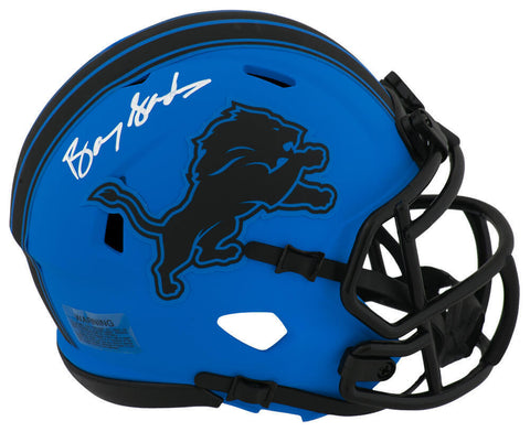 Barry Sanders Signed Lions RAVE Alt Riddell Speed Mini Helmet - (SCHWARTZ COA)