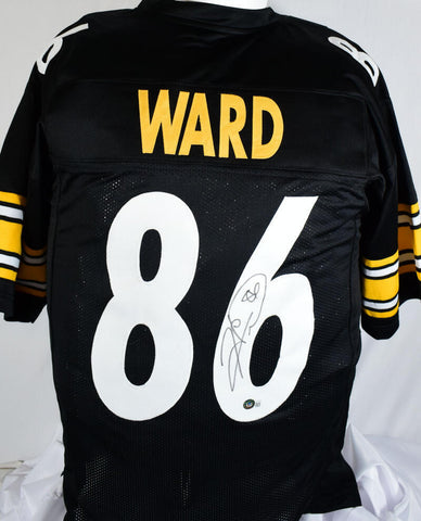 Hines Ward Autographed Black Pro Style Jersey - Beckett W Hologram *Black