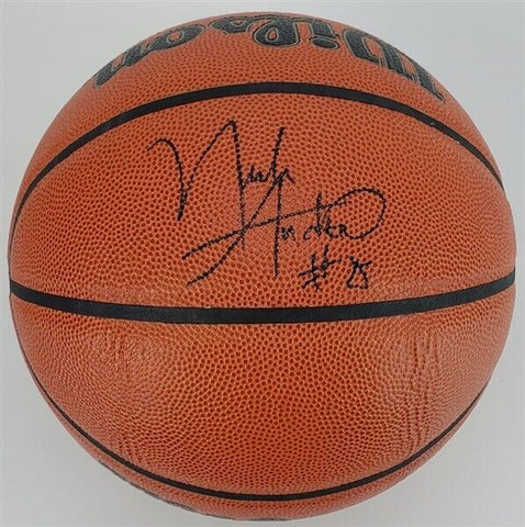 Nick Anderson Signed Basketball (JSA COA) Orlando Magic 1st Ever Draft Pick 1989