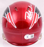 Randy Moss Signed New England Patriots Flash Speed Mini Helmet-Beckett W Holo