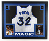 Shaquille O'Neal Signed Orlando Magic 35"x 43" Framed Pinstriped Jersey (JSA)