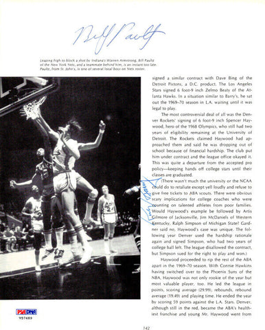 Rick Barry & Ray Scott Autographed Signed Magazine Page Photo PSA/DNA #V57489