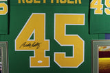RUDY RUETTIGER (Notre Dame green SKYLINE) Signed Autographed Framed Jersey JSA