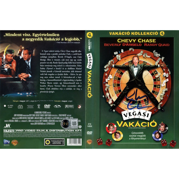 Chevy Chase Autographed/Signed Vegas Vacation DVD Cover Beckett WIT 58299