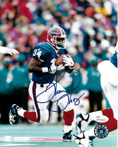 Thurman Thomas Autographed Buffalo Bills 8x10 Photo JSA Wittnessed
