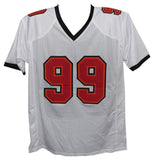 Warren Sapp Autographed/Signed Pro Style White XL Jersey HOF Beckett 39326