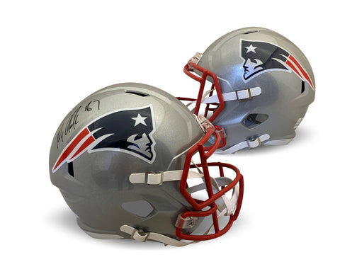 Rob Gronkowski Autographed New England Patriots Full Size Replica Helmet JSA COA