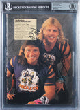 WWE (3) Michaels, Jannetty & Haku Signed 8x11 Magazine Page Autos 10 BAS Slabbed