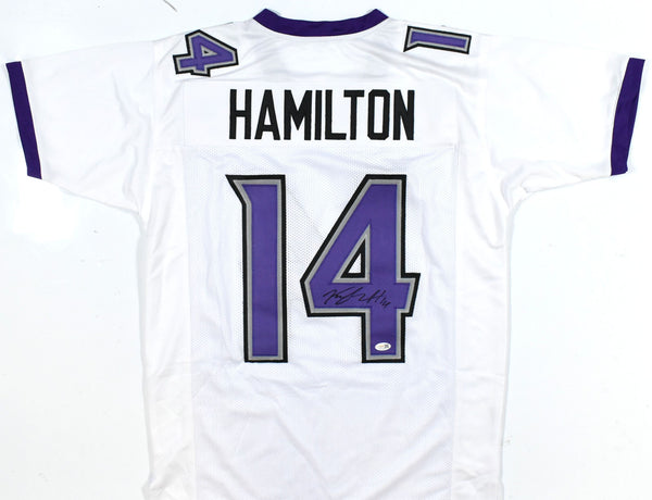 Kyle Hamilton Autographed White Pro Style Jersey - JSA W Holo
