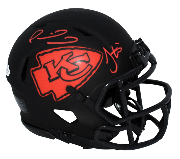 PATRICK MAHOMES TYREEK HILL SIGNED KANSAS CITY CHIEFS ECLIPSE MINI HELMET BAS