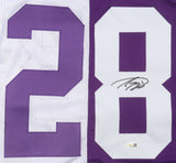Adrian Peterson Signed Minnesota Vikings Home / Road Display Jersey (JSA) R.B.