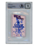 Tony Dorsett Autographed/Signed 12/18/1977 Ticket Stub ROY Beckett 39439