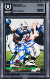 Cowboys Emmitt Smith Signed 1993 Stadium Club #491 Card Auto GM 10! BAS Slabbed
