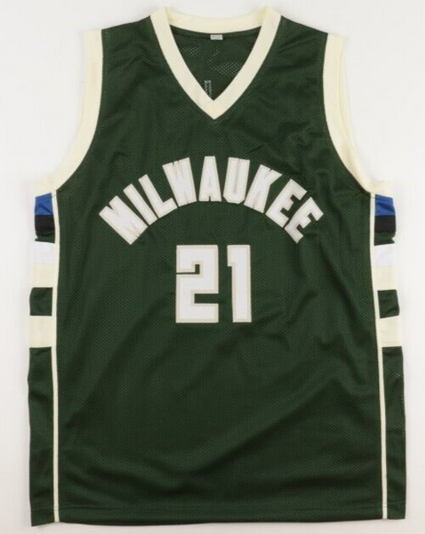 Milwaukee Bucks Giannis Antetokounmpo Autographed Green Jersey Beckett BAS