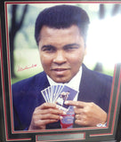 Muhammad Ali Autographed Signed Framed 16x20 Photo (Creased) PSA/DNA COA Q02875