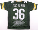 Dave Robinson & LeRoy Butler Signed Team Highlight Stat Packers HOF Jersey (JSA)