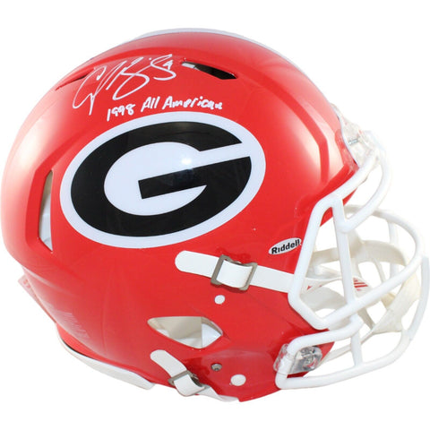 Champ Bailey Signed Georgia Bulldogs Authentic Helmet Insc BAS 44378