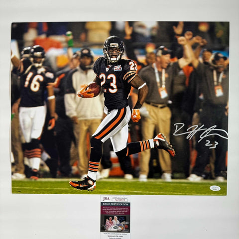 Autographed/Signed Devin Hester Chicago Bears 16x20 Football Photo JSA COA