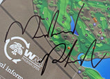 Michael Phelps Authentic Signed Waste Management Phoenix Open Map BAS #BK12634