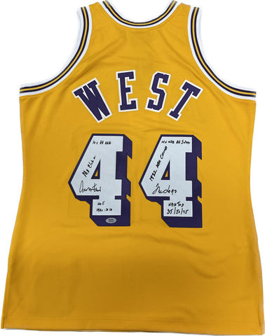 Jerry West Signed Lakers Jersey PSA/DNA Auto Grade 10 Lakers Autographed