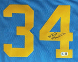 Shaquille O'Neal Signed Los Angeles Lakers Throwback Jersey (Beckett) 2000 MVP
