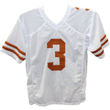 Quinn Ewers Autographed/Signed College Style White Jersey Beckett 43334