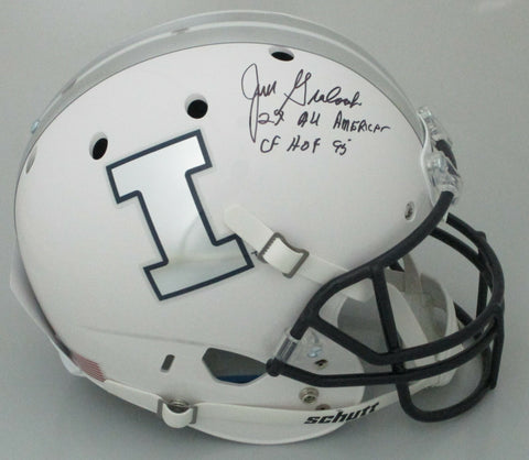 Illinois JIM GRABOWSKI Signed Full Size Replica Helmet #1 AUTO w/ Scripts - JSA