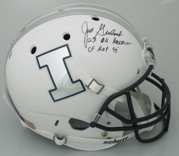 Illinois JIM GRABOWSKI Signed Full Size Replica Helmet #1 AUTO w/ Scripts - JSA
