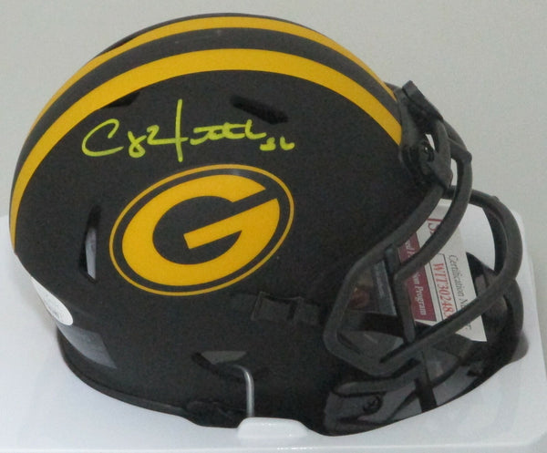 Packers CLAY MATTHEWS Signed Riddell ECLIPSE Speed Mini Helmet AUTO - JSA