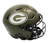 Aaron Rodgers & Brett Favre Signed Green Bay Packers Speed Flex Authentic Helmet
