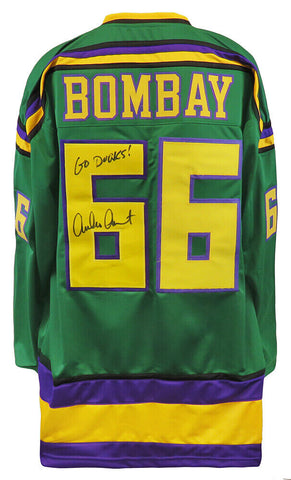 Emilio Estevez Signed Bombay Green Custom Hockey Jersey w/Go Ducks - (SS COA)