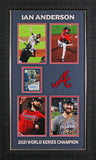 Braves Ian Anderson Signed 2021 Panini Mosaic Autos #64 RC Card Framed Display 3