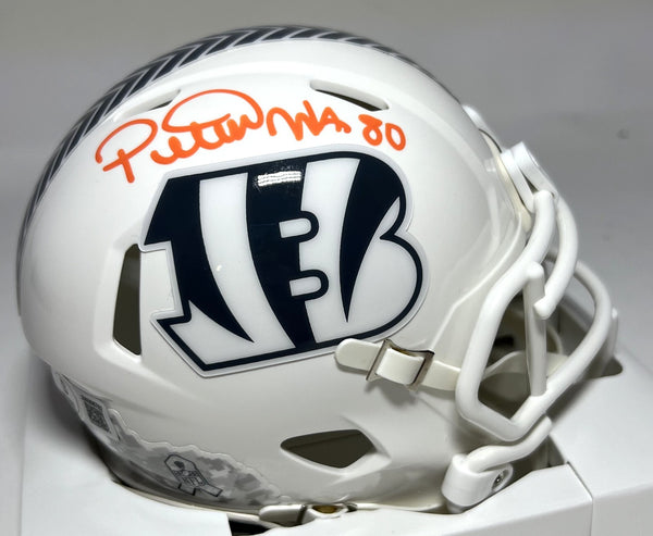 Bengals PETER WARRICK Signed Riddell 2024 SALUTE Speed Mini Helmet AUTO - BAS
