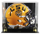 LSU Justin Jefferson Signed Yellow Full Size Speed Rep Helmet W/ Case BAS Wit