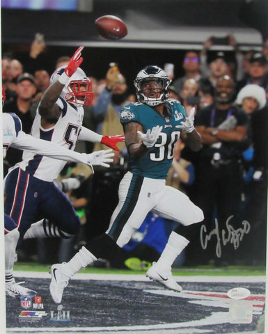 Corey Clement Super Bowl LII 52 Eagles Autographed/Signed 11x14 Photo JSA 135444