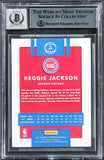 Pistons Reggie Jackson Signed 2017 Donruss #41 Card Auto Graded 10! BAS Slabbed