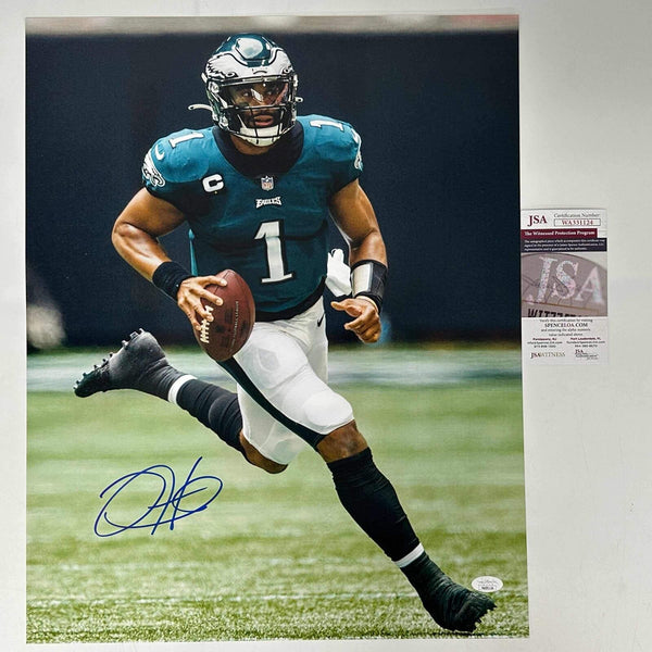 Autographed/Signed Jalen Hurts Philadelphia Eagles 16x20 Photo JSA COA #1