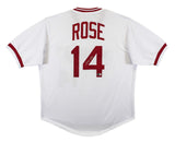 Pete Rose Authentic Signed White Pro Style Jersey Autographed BAS