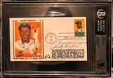 Sandy Koufax Autographed Jackie Robinson Postcard Framed Dodgers | BAS COA