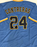 Brewers All Star WILLIAM CONTRERAS Signed Custom Replica MKE Jersey AUTO - BAS