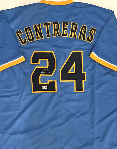 Brewers All Star WILLIAM CONTRERAS Signed Custom Replica MKE Jersey AUTO - BAS