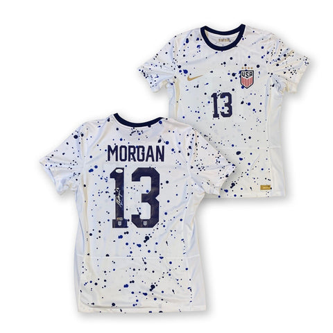 Alex Morgan Autographed 2023 USA Womens World Cup Nike Soccer Jersey JSA COA