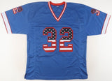 O J Simpson Signed Buffalo Bills Stars & Stripes Jersey (JSA COA) 5xPro Bowl R.B