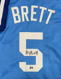 GEORGE BRETT - Kansas City Royals Signed Custom Replica Blue Jersey AUTO - BAS