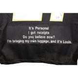 Deion Sanders Autographed College Style Black Stat Jersey Prime BAS 42779