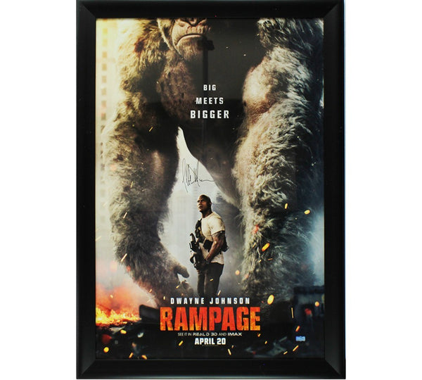 Jeffrey Dean Morgan Signed Rampage Framed Big Meets Bigger Poster