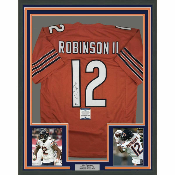FRAMED Autographed/Signed ALLEN ROBINSON 33x42 Chicago Orange Jersey Beckett COA